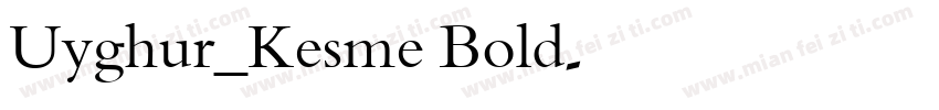 Uyghur_Kesme Bold字体转换
